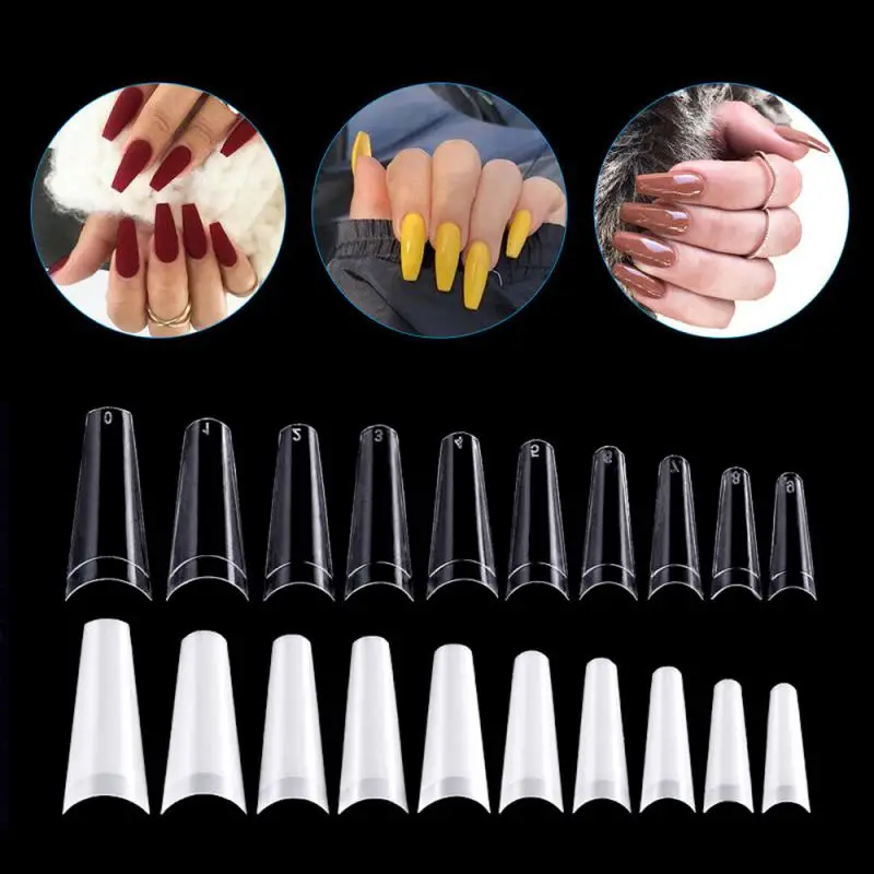 

500Pcs False Fake Artificial Toe Nails Tips French Foot Tips Acrylic Professional Nail Art Decor Full Cover Toenails Manicure