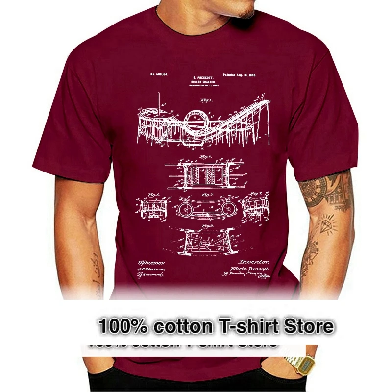 

Рубашка с американскими горками тематический парк развлечений Park Carnival Ride Coney Island Мужская 2021 приталенная брендовая одежда спортивные футбол...