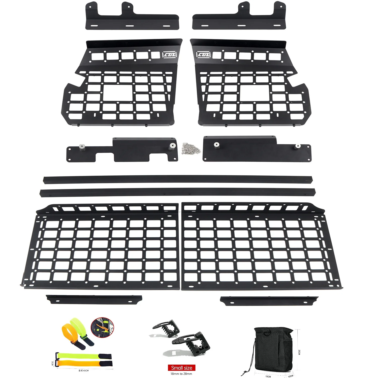 

Для Toyota Land Cruiser Prado FJ120 J120 2003-2009, модульная панель для хранения, полка, модификация панели Molle, задний багажник, стойка для мусора