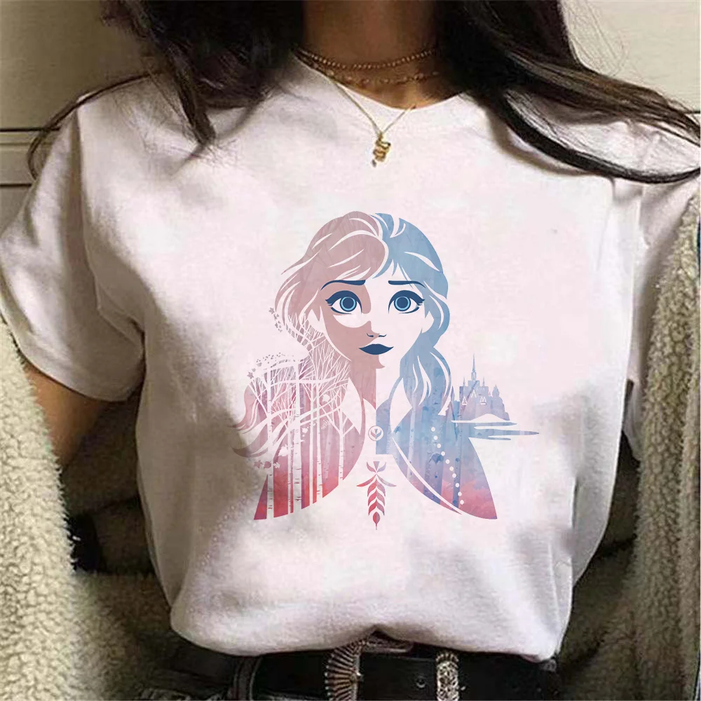 

New Summer Disney Women Tshirt Movie Graphic Fashion T-Shirts White O-Neck Soft Clothes Tee Cotton Short Sleeve Streetwear