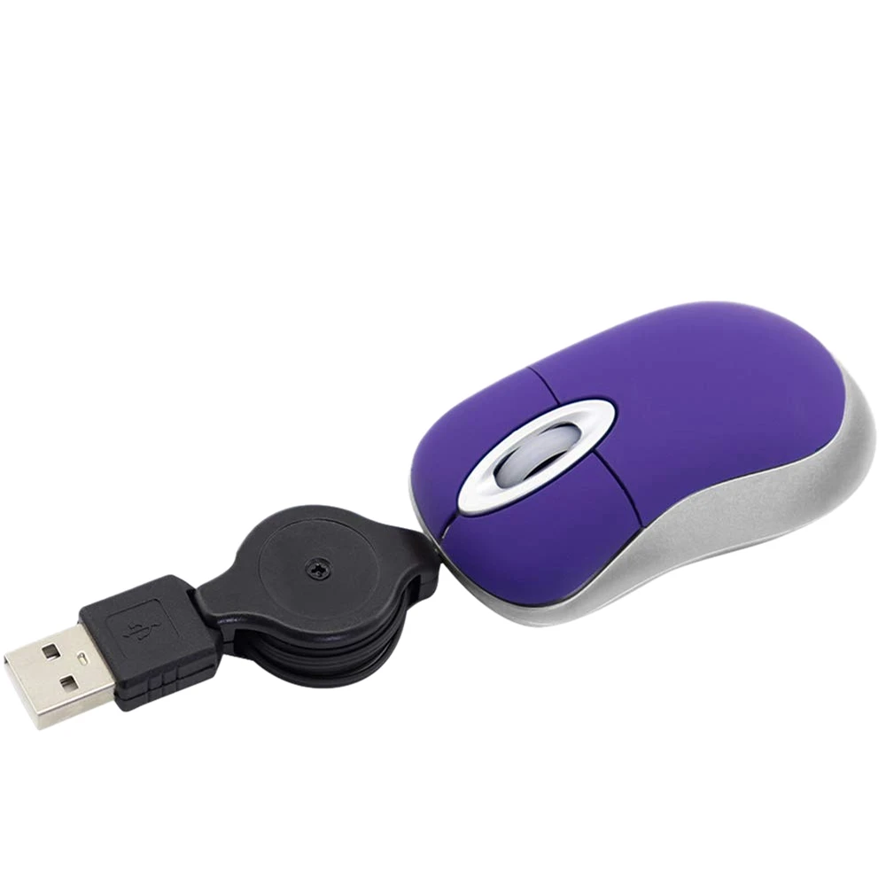 

Миниатюрная USB Проводная мышь, выдвижная миниатюрная маленькая мышь 1600 точек/дюйм, оптическая компактная дорожная мышь для Windows 98 2000 XP Vista ...