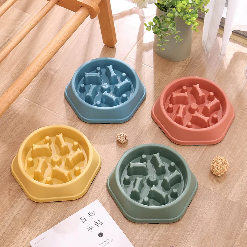 

Cat Bowl Basin Feeder Basin Pet Dog Anti-overturning Slow Feeder Dog Food Food Dog Cat Bowl Cat Anti-choking Bowl Supplies Food