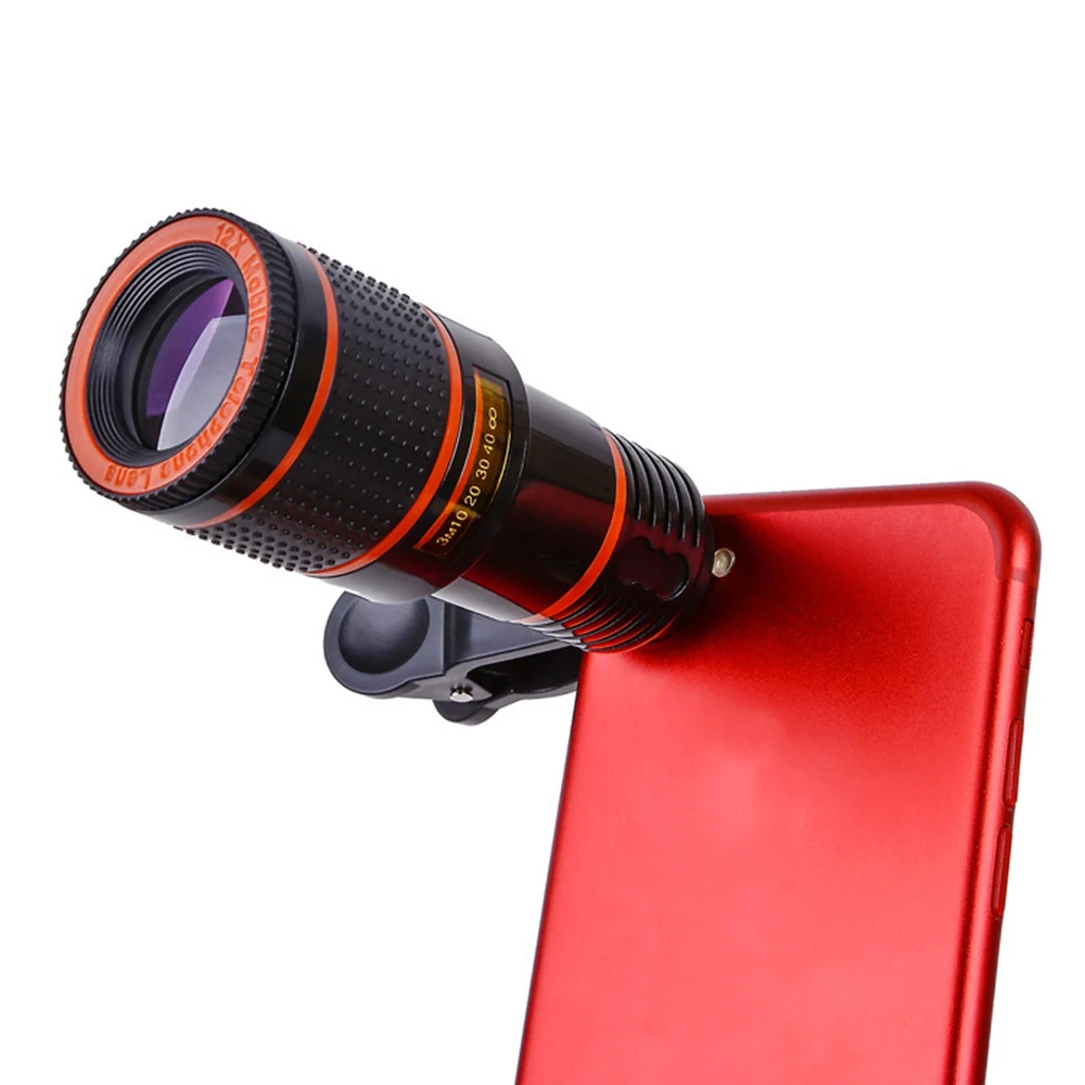 

8X Phone Camera Lens Universal Clip Zoom Cell Phone Telescope Lens For Phone External Telescope Phone Accessories