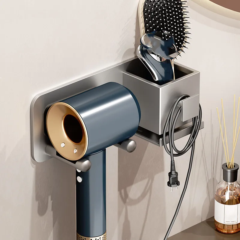 Storage Box Electric Hair Dryer Holder Toilet Blower Holder Bathroom Shelf Bathroom Accessories