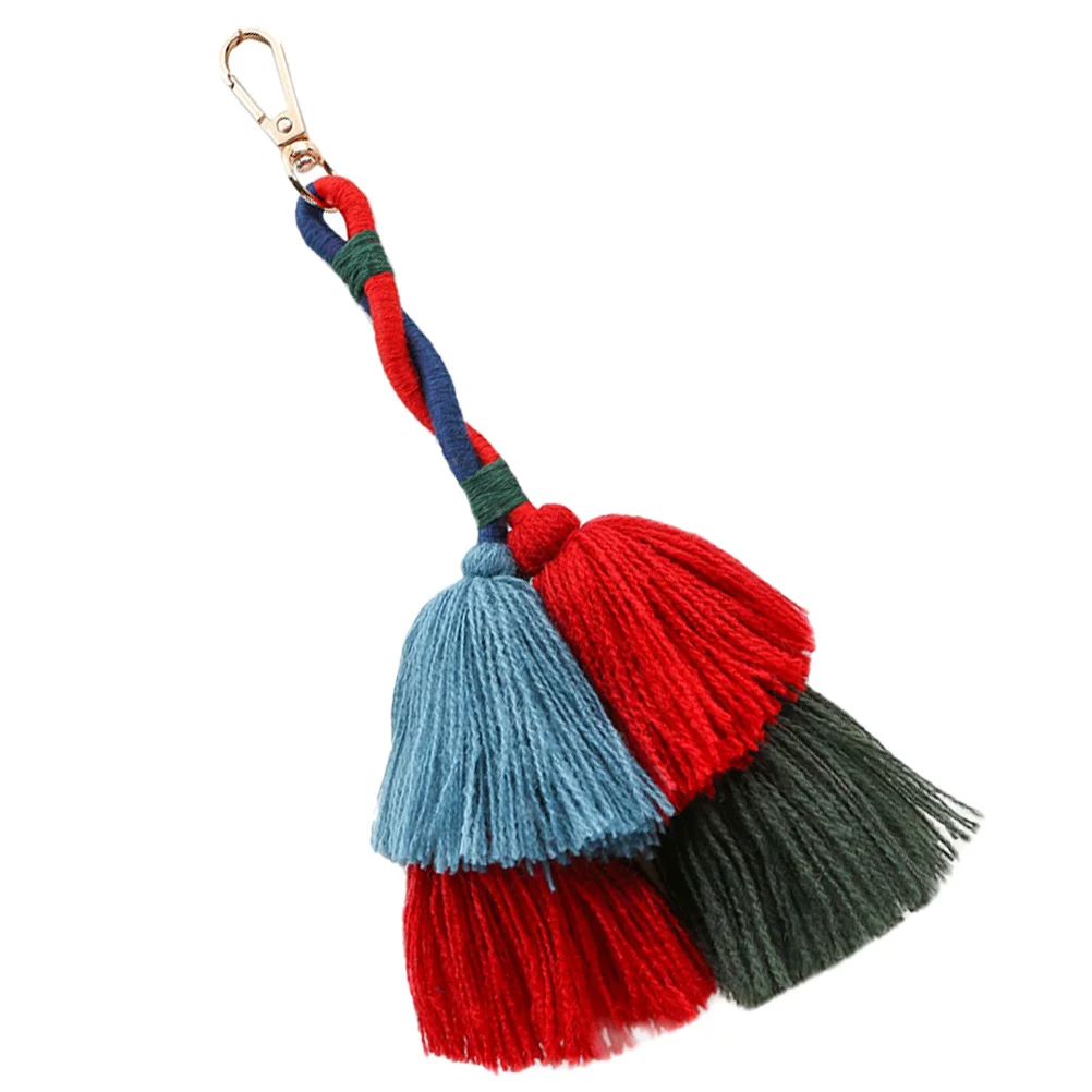 

1Pc Bohemia Keychain Tassel Key Chain Charm Handbag Pendant Pom Pom Tassel