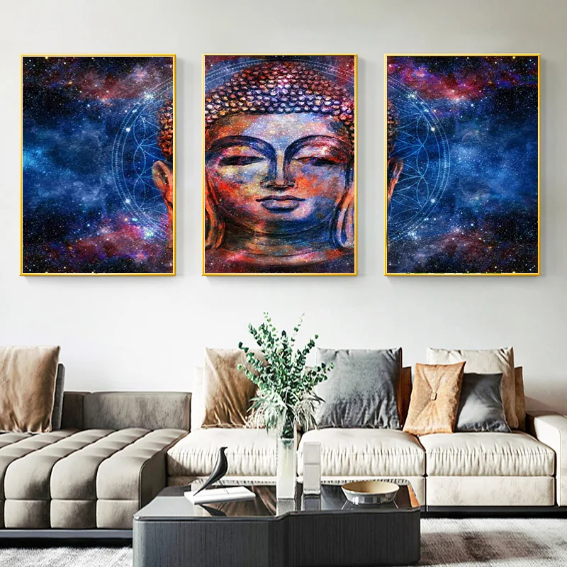 

3Pieces Abstract Buddha Spa Zen Stone Canvas Painting Nordic Posters and Prints Wall Art Pictures No Frame