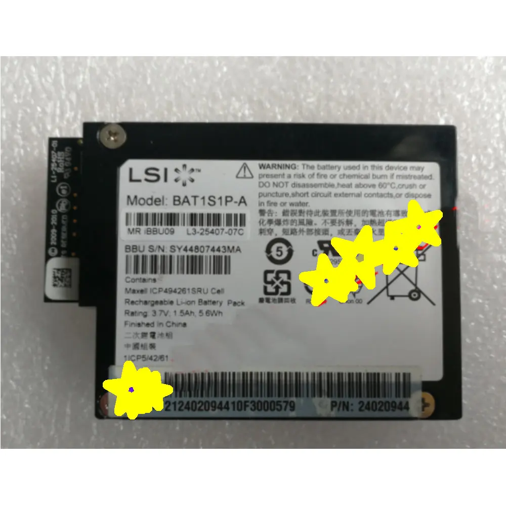 

Оригинальный размер аккумулятора для Huawei RH2285H V2, Серверная аккумуляторная батарея BAT1S1P-A P / N: Аккумуляторы