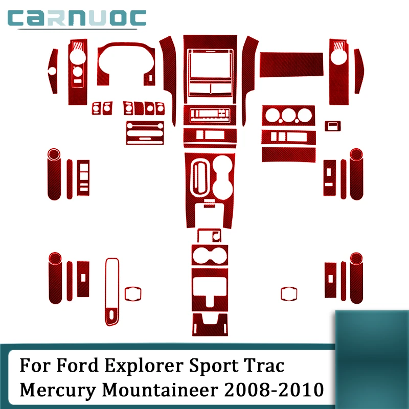 Красные наклейки из углеродного волокна для Ford Explorer Sport Trac Mercury Mountaineer 2008-2010