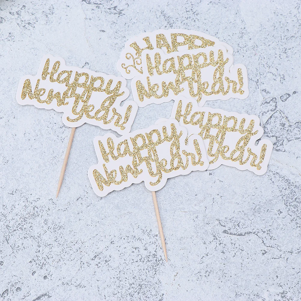 

10pcs New Year Cake Picks New Year Cupcake Topper Christmas Cupcake Topper 2020 Cake Picks New Years Eve Party Favor