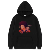 funny the boondocks huey and riley pattern print hoodie men women oversized fashion harajuku hoodies tops unisex hooded pullover