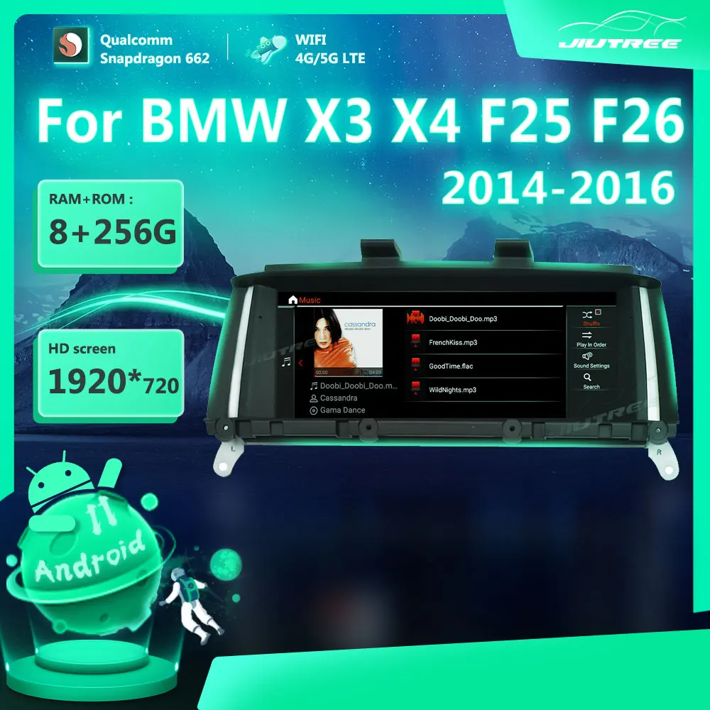 

Автомобильный радиоприемник 12,3 дюйма 256G Android 11,0 для BMW X3 X4 F25 F26 2014-2016 система GPS-навигация мультимедийный плеер стерео ресивер