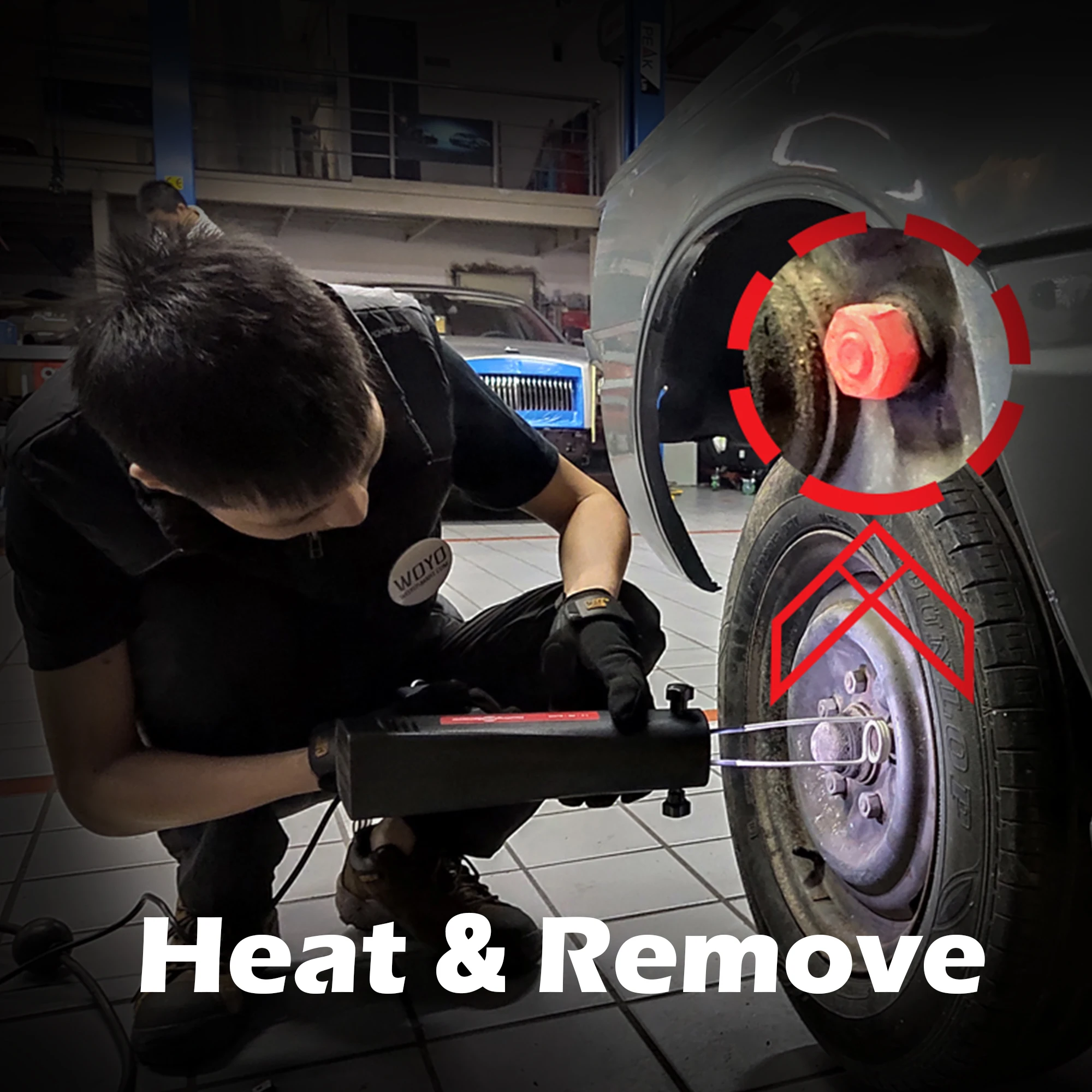 WOYO HBR007 1000Вт индукционный обогреватель 12В/110В/220В для снятия болтов с подогревом в