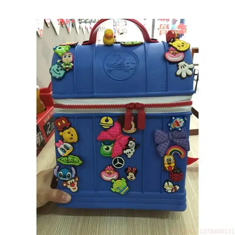 Фото Детский рюкзак с японским мультфильмом для детей 3-6 лет, рюкзак с отверстиями для детского сада, супер легкие и милые сумки для хранения с крокодилом №4