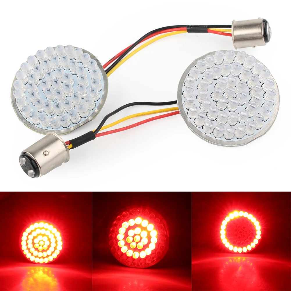 2 шт. красные светодиодные задние указатели поворота 1157 вставная лампа для Harley