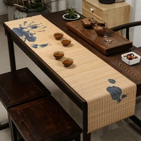 chinese zen bamboo tea mat printing coaster linen table runner handmade bamboo mat bamboo mat tea mat tea mat heat proof mat