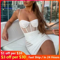 bodycon party dress for new year women satin backless club clothes off shoulder strapless vestidos womans elegant