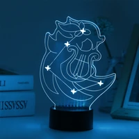 3d led genshin impact night light game attribute constellation anime desk lamp for room illusion party decor child birthday gift