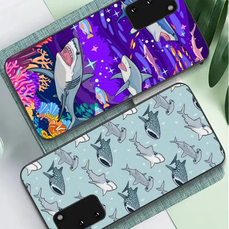 

Cute Shark Phone Case for Samsung S10 21 20 9 8 plus lite S20 UlTRA 7edge