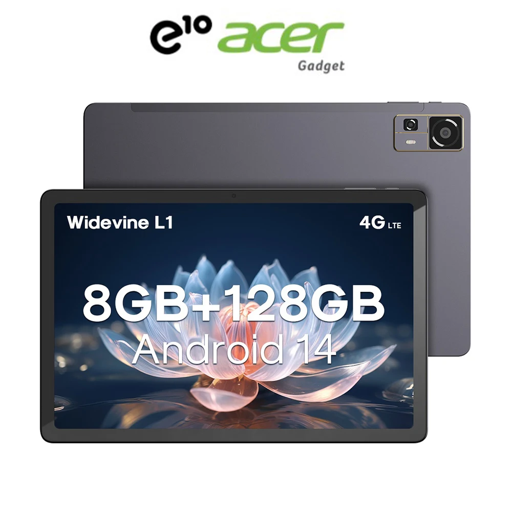 acer Gadget e10 Acer ETPad Планшет Android 14 Snapdragon 685 Восьмиядерный процессор 8 ГБ ОЗУ 128 ПЗУ 10 95