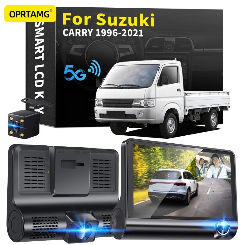 

OPRTAMG Dash Cam Car DVR 3 Cameras Lens 4.0 Inch 1080P dashcam For Suzuki CARRY 1996 2000 2001 2002 2003 2004-2020 2021 2022