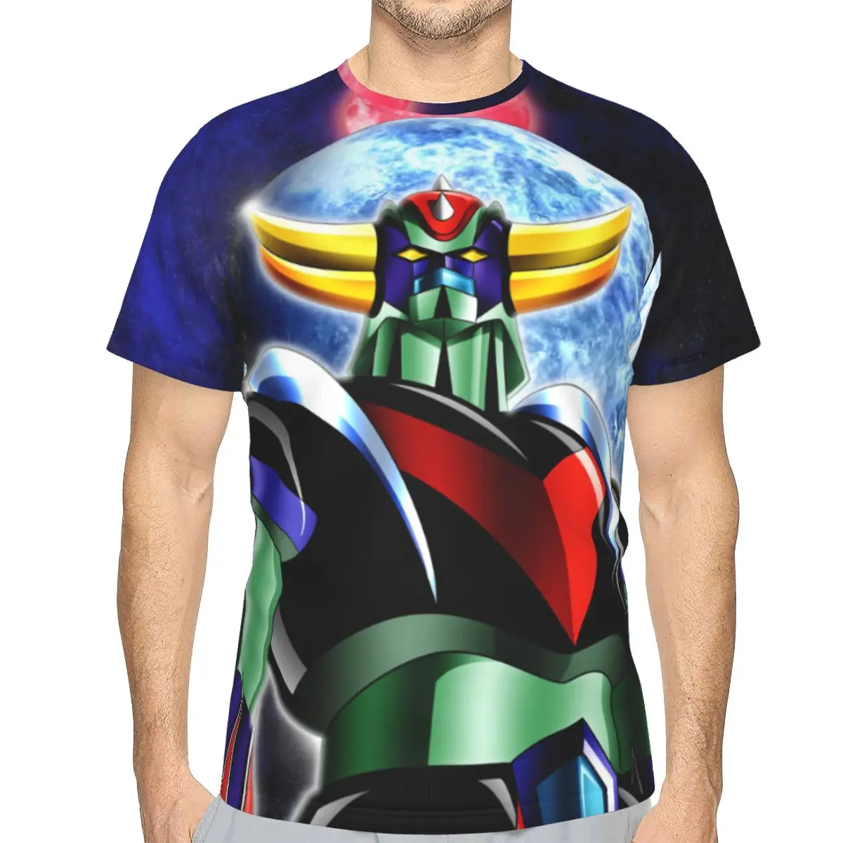 

Grendizer O Neck Polyester TShirt UFO Robot Grendizer Classic Thin T Shirt Men Clothes Individuality