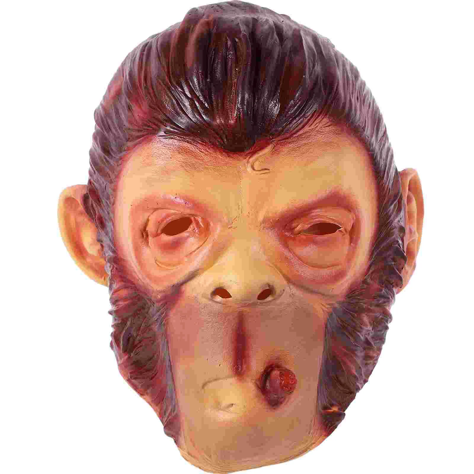 

Halloween Scary Mask Party Prop Face Masquerade Full Facemask Funny Monkey Headgear Latex