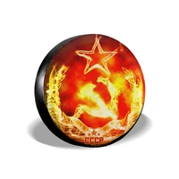 cccp soviet spare tire cover russian hammer flag jeep wheel covers fit for rv travel trailer camper truck suv