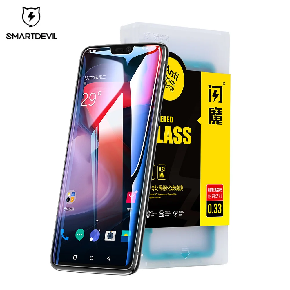 

SmartDevil Screen Protector for OnePlus 9 8T 9R 7T 7 9RT ACE Tempered Glass for One Plus 6 6T 5 5T HD Clear Protective Film