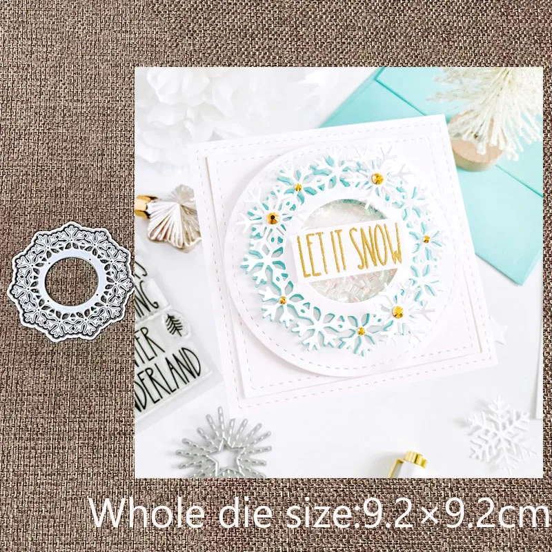 

XLDesign Craft Metal stencil mold Cutting Dies snowflake frame decoration scrapbook die cuts Album Paper Card Craft Embossing