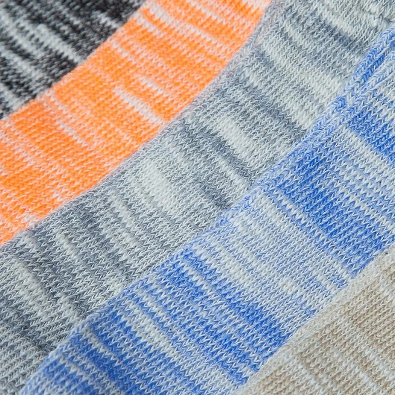 5 Pairs Men Fashion Retro Short Socks Soft Breathable Mesh Stripe Invisible Boat Socks Casual Low Cut Socks Male Street Style