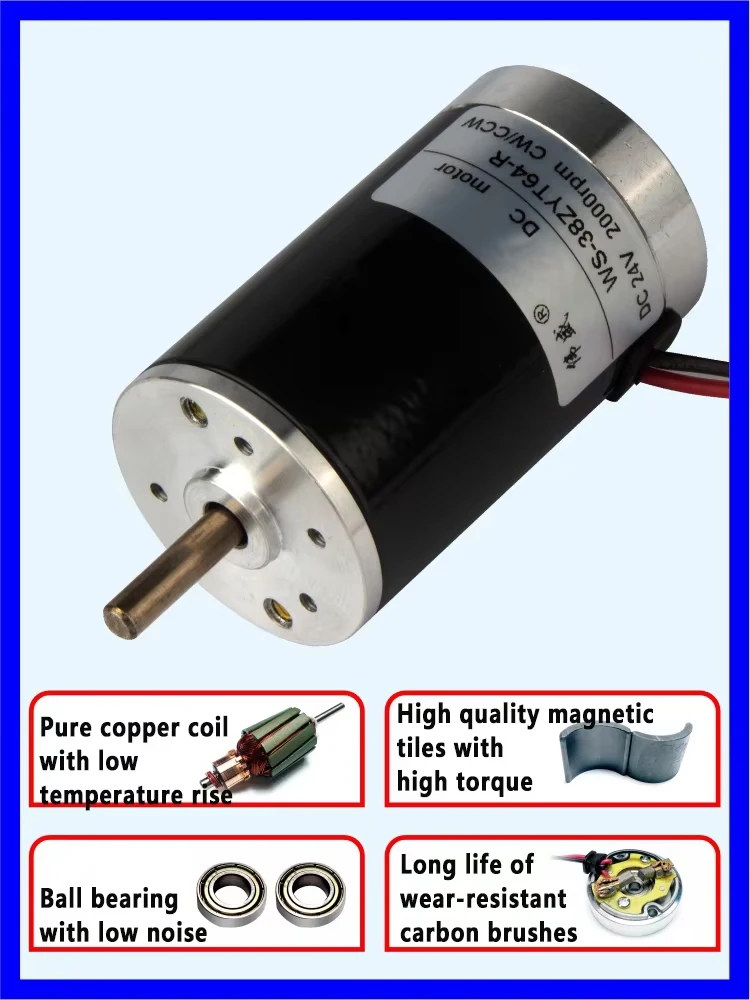 12 В 24 в 38 мм микро скоростной двигатель постоянного тока маленький генератор Can CW