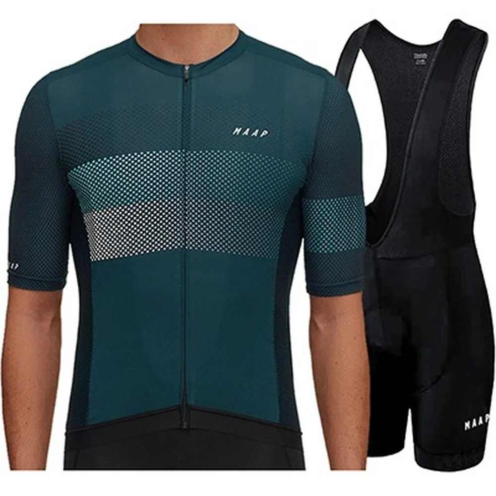 

MAAP Men's Cycling Jersey Set Mountain Bike Wear Breathable Team Cycling Clothing MTB Summer Bib Gel Suit Maillot Ropa Ciclismo