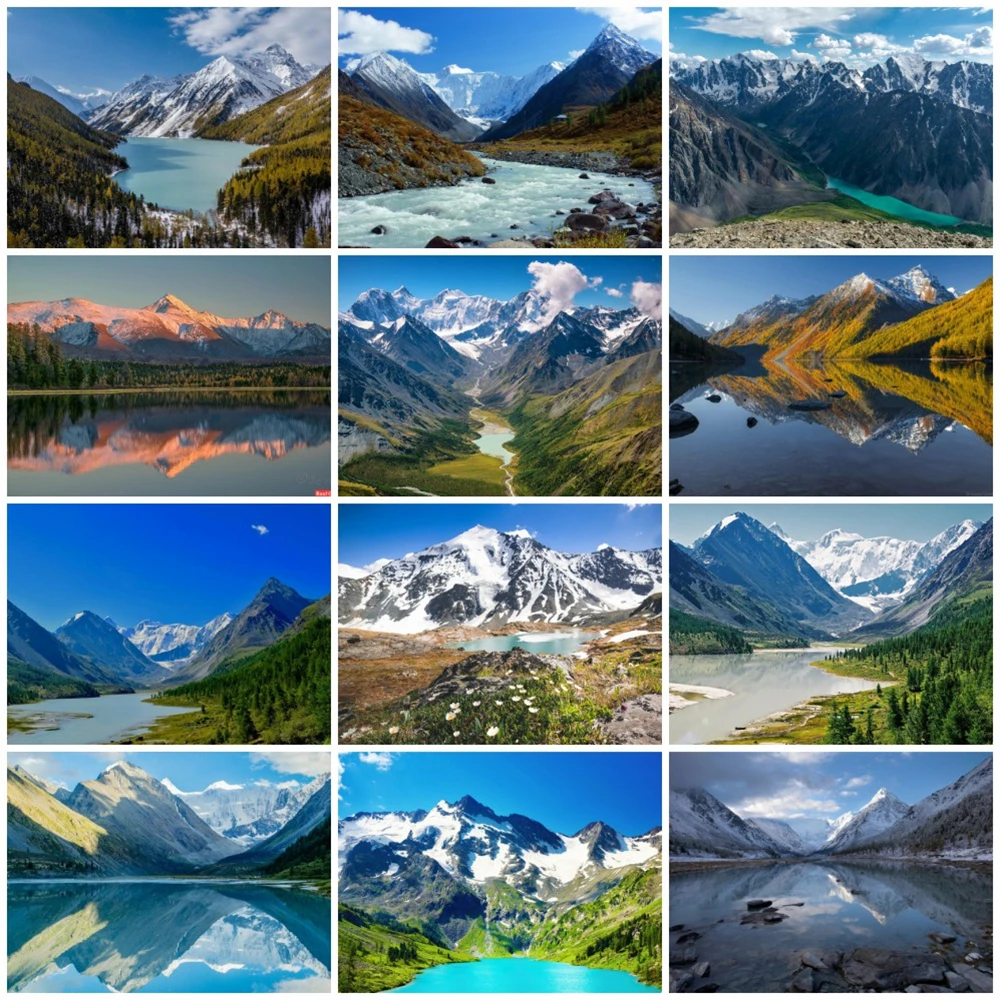 

DIYDP 5D DIY Diamond Painting Altai Mountain Full Square/Round Diamond Embroidery Cross Stitch Kits Handmade Scenery Home Decor