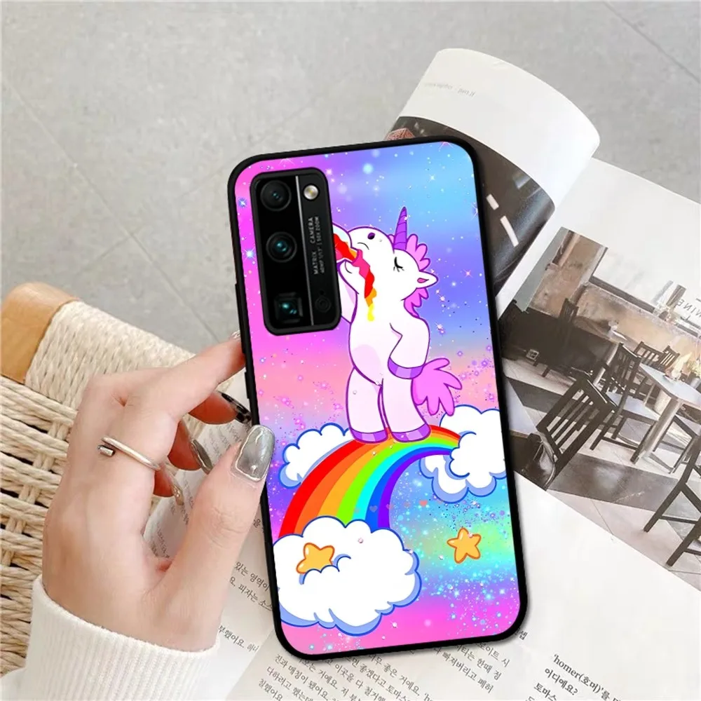 Чехол для телефона с рисунком единорога Huawei Honor 10 lite 9 20 7A 9X 30 50 60 70 pro plus мягкий