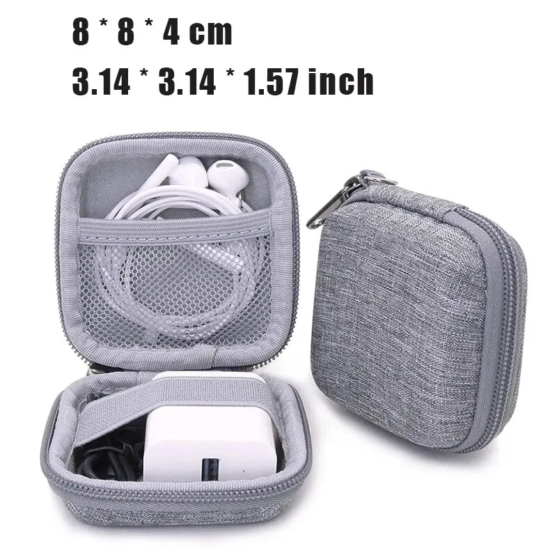 

Кожаная сумка для хранения наушников JBAILI Portable Earphone Storage Bag