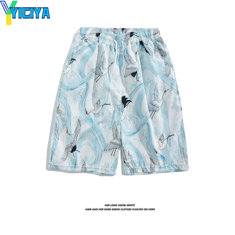 YICIYA Thin Flower Printing Men And Women's Shorts Summer Loose Casual Couple Shorts Streetwear Y2k Clothes Beach Board Shorts