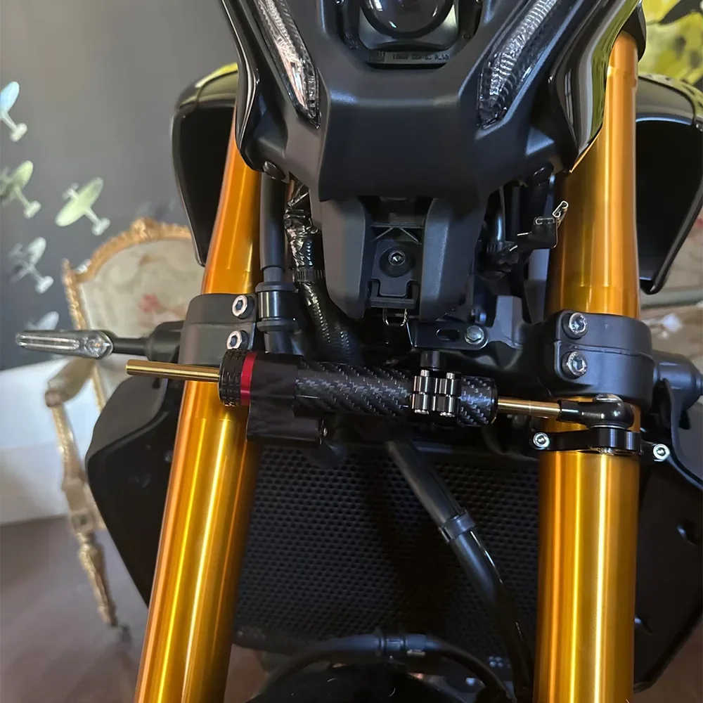 Фото Для Yamaha MT09 2021-2024 MT-09 XSR900 XSR 900 2022 2023 2024 Поддержка стабилизатора рулевого управления, комплект крепления кронштейна амортизатора, аксессуары №2