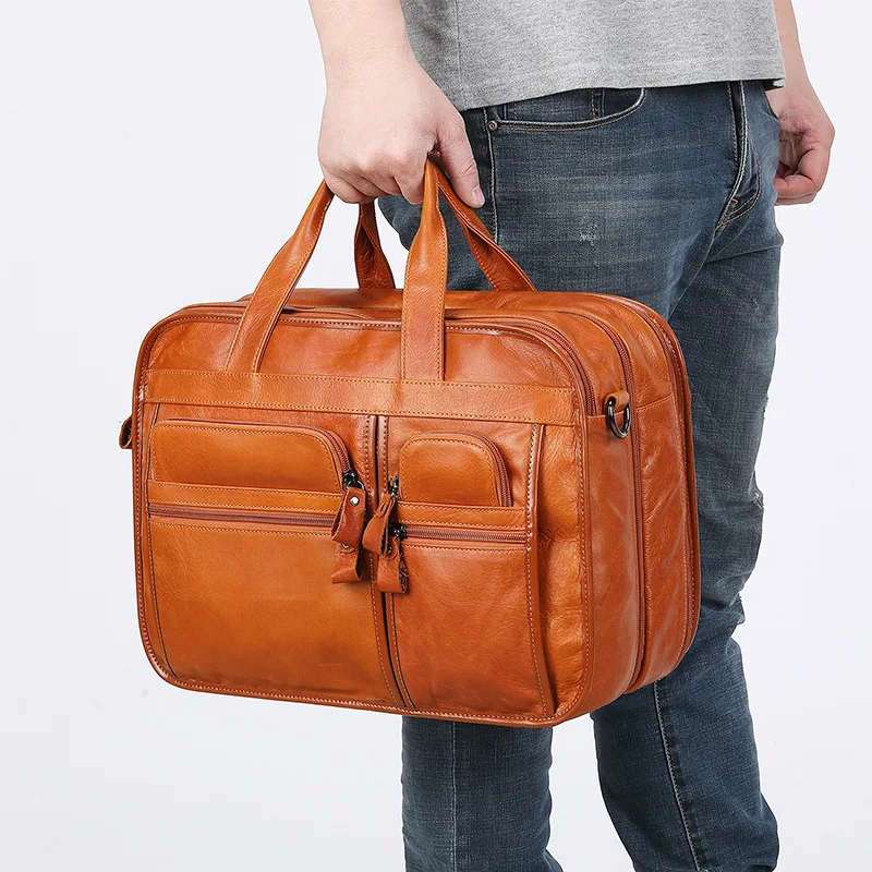 

Винтажный черный коричневый портфель из натуральной кожи A4 для ноутбука 14 дюймов 15,6 дюймов, деловой портфель для женщин и мужчин, портфель, сумка-мессенджер M8025