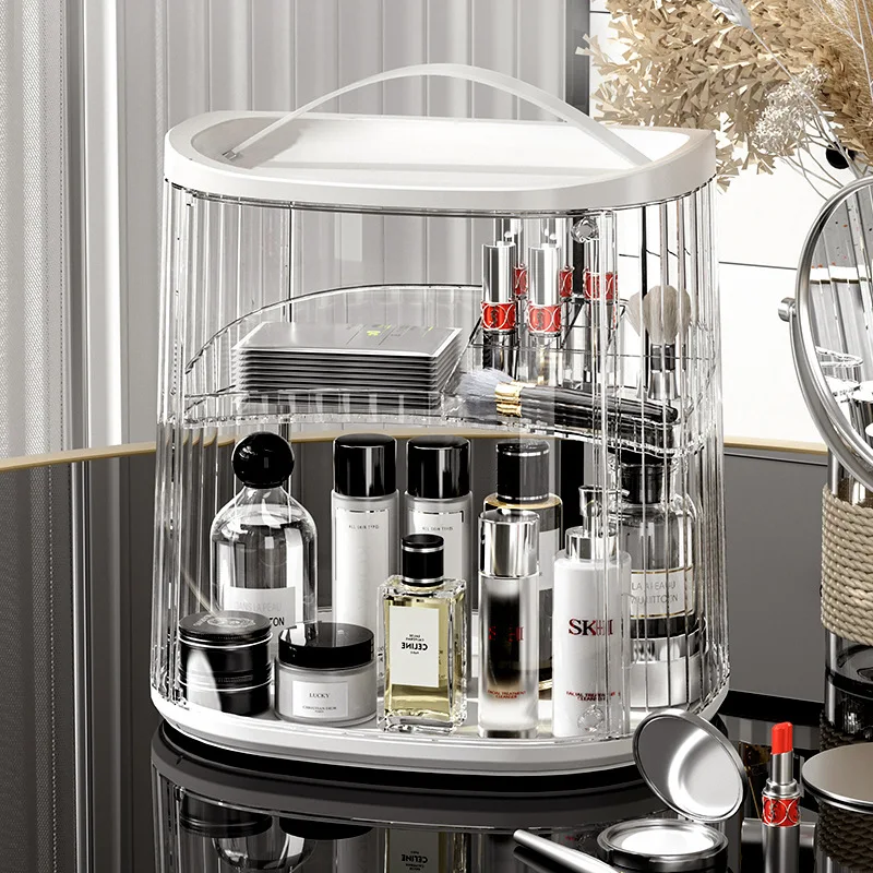 

Органайзер для косметики, коробка, бытовой пластиковый магнит с крышкой, Пылезащитный портативный контейнер для хранения косметики для ванной