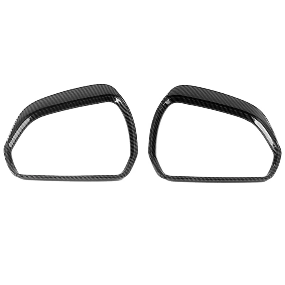

For Ford EVOS 2022 Carbon fiber ABS Car Rearview Mirror Rain Cover Trim Frame Moldings decoration Stickers Accessories
