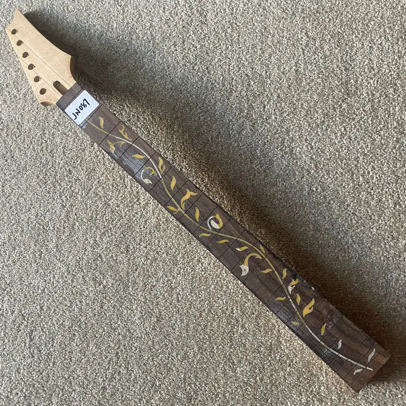 JN087 Полуфинизированный гриф для электрогитары Floyd Rose без ладов с инкрустацией