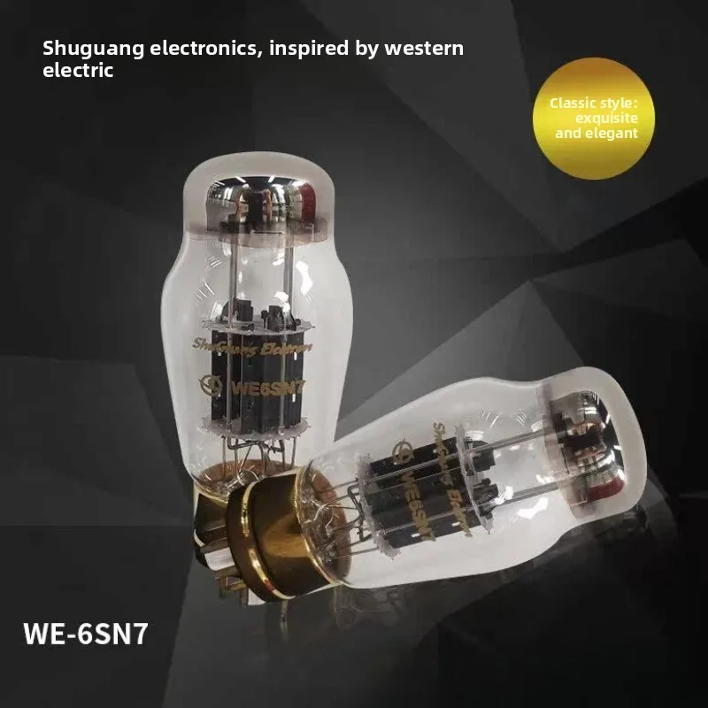 Фото Реплика вакуумной лампы 2026 Changsha Shuguang WE6SN7 - аналог Western Electric 6N8P, 6SN7GT, 6H8C - цена за одну лампу №1
