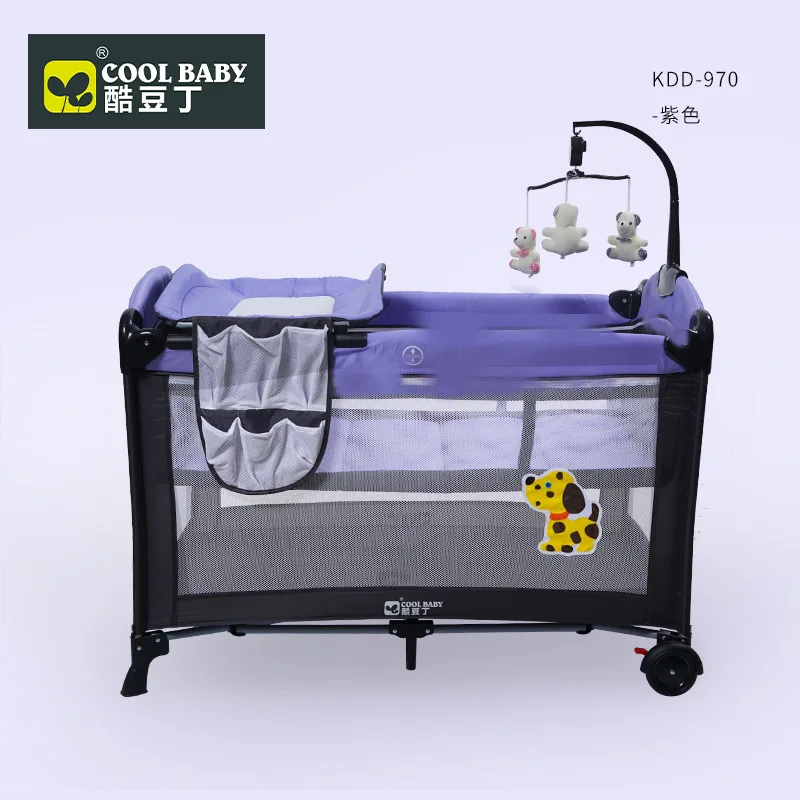 

Cool Baby Crib Kids Baby Bed Multi-function Folding Portable Baby Bed Cradle Bed Movable Baby Stitching Bed Bed for Kid