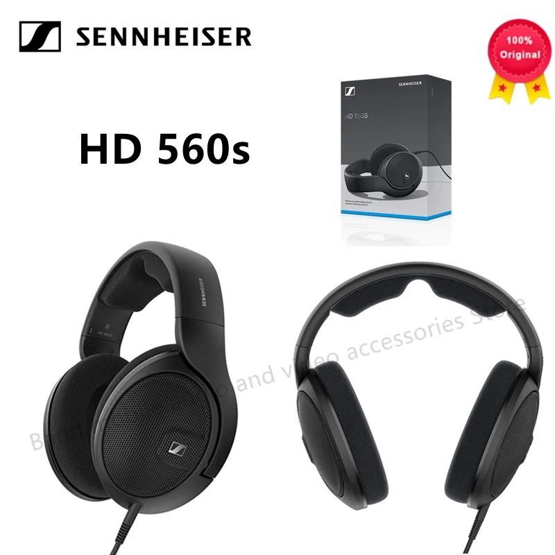 

Sennheiser HD 560s Over-The-Ear Audiophile Headphones Neutral Frequency Response Sound Field Open-Back Earcups Detachable Cable