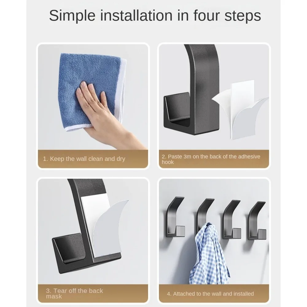 Настенные крючки 5 шт. двойной держатель для ключей без сверления цвет