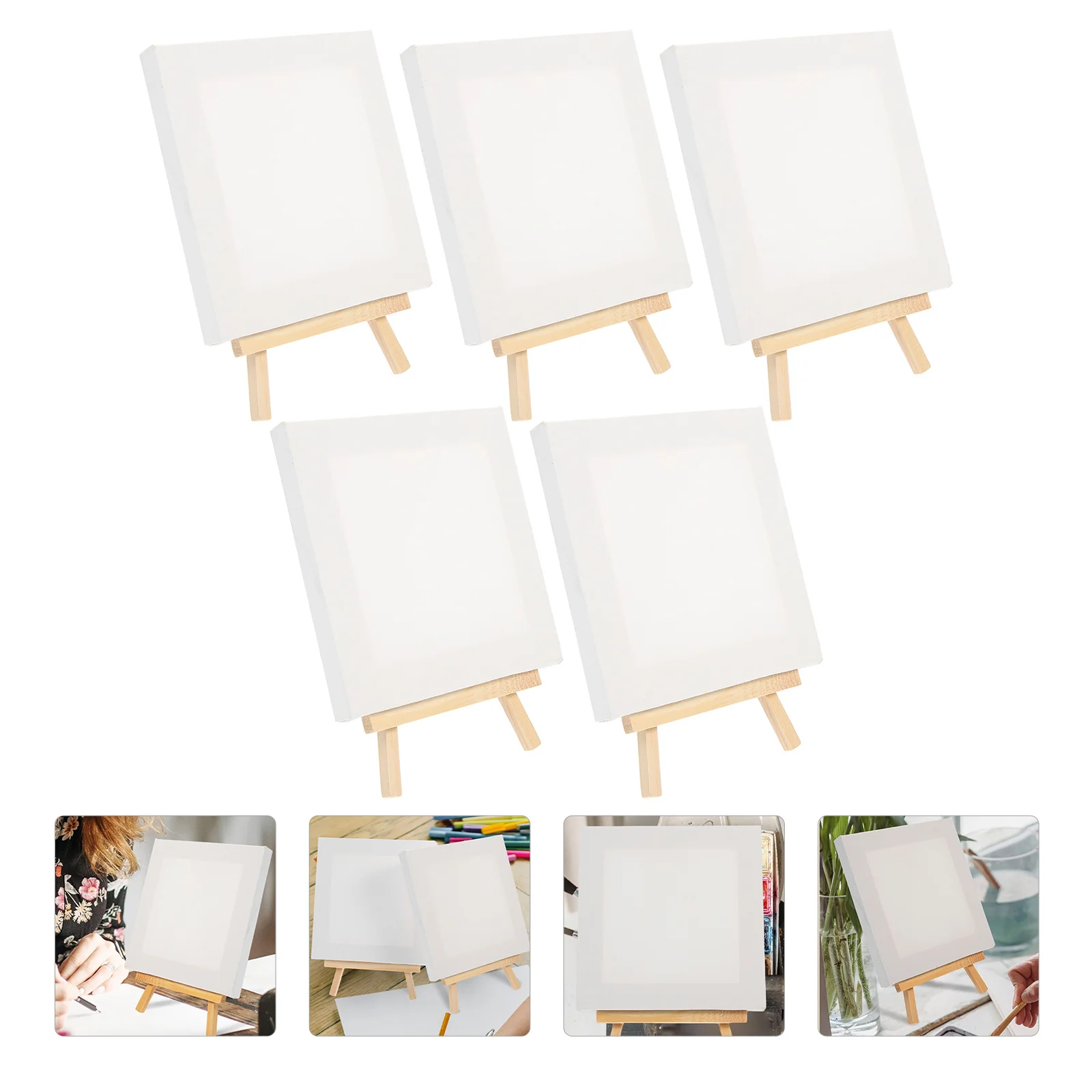 

Mini Canvas Board Easel Stand Wooden Wood Picture Display Drafting Tripod Easels Chalkboard Signs Unfinished Drawing Stands Diy
