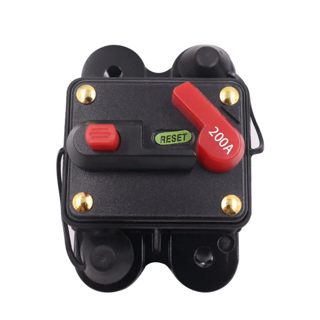 1/2/3/5 Car Speaker Circuit Breaker Plated Removable Manual IP67 Waterproof Resettable Short-circuit Protection Truck Fuse 200A