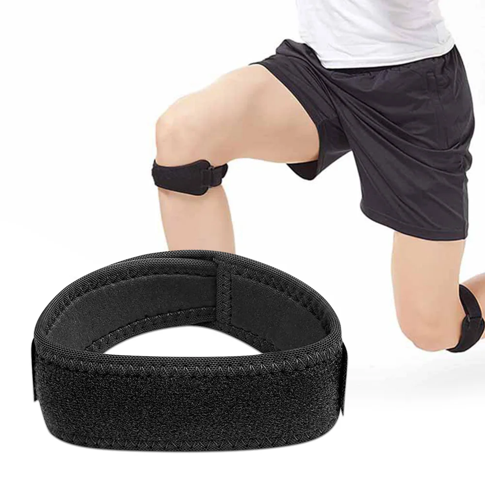 

2/1pcs Bone Knee Tendon Strap Protector Adjustable Knee Patella Tendon Comfortable Knee Brace Black Guard Brace Support Keenpads