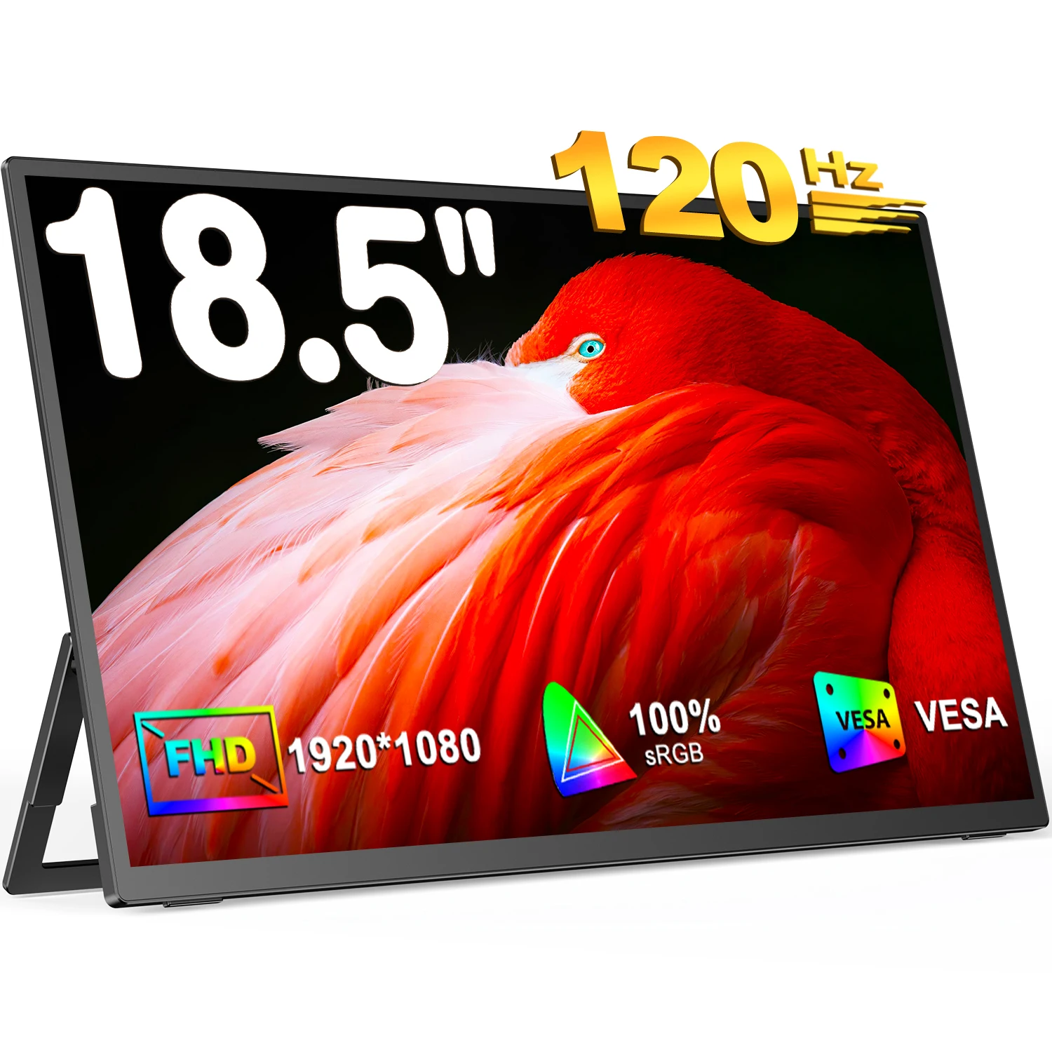 Портативный монитор UPERFECT 120 Гц, ультратонкий игровой ЖК-дисплей 18,5 P FHD 1080 sRGB с IPS-экраном для ПК, ноутбука, Xbox, PS4