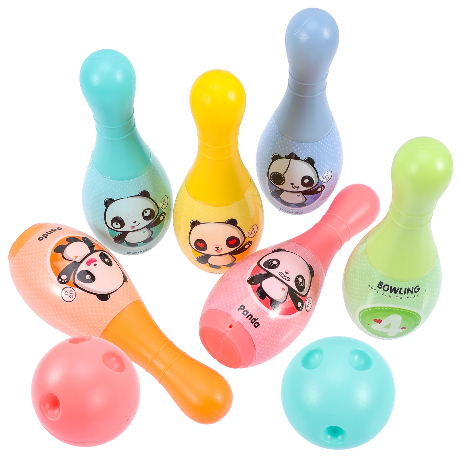 

Bowling Set Toys Kids Toy Number Kit Game Polish Early Sorting Favors Montessori Party Cognition Playset Children Development